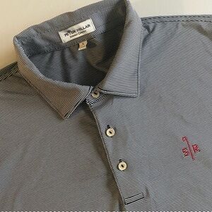 Peter Millar Sheep Ranch Bandon Dunes OR Polo Men L Striped Summer Comfort Shirt